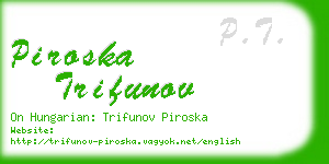 piroska trifunov business card